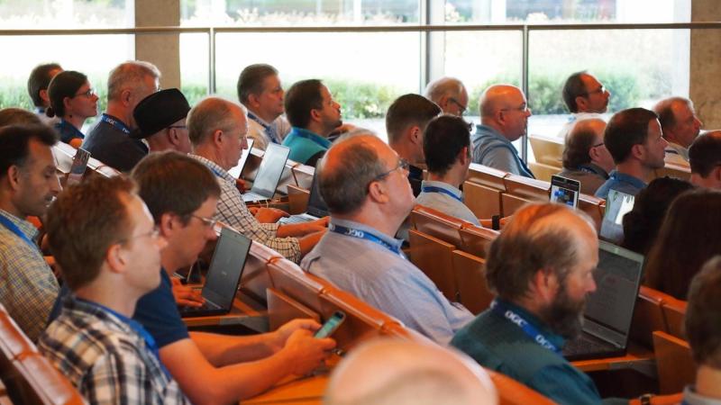The crowd during a session at the OGC June 2019 TC in Leuven, Belgium