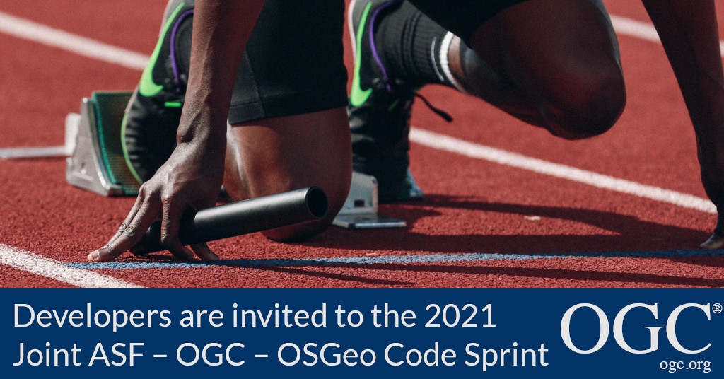 Banner announcing the 2021 Joint ASF – OGC – OSGeo Code Sprint