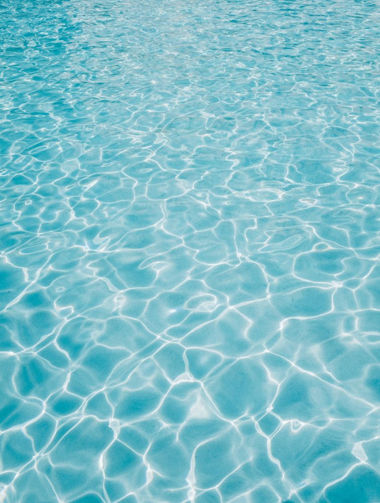 Clear blue water