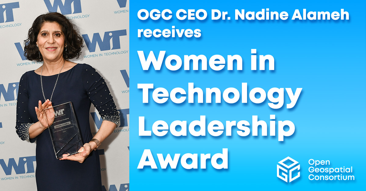 OGC CEO Dr. Nadine Alameh receives 2023 Women in Technology Award