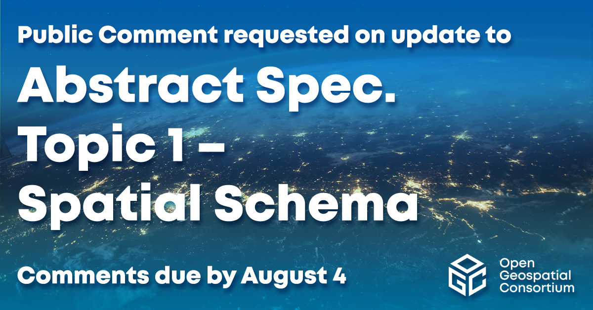 Public Comment requested on update to Abstract Specification Topic 1