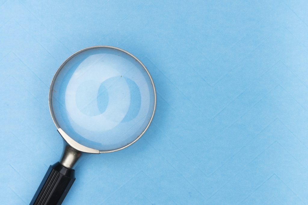 a magnifying glass