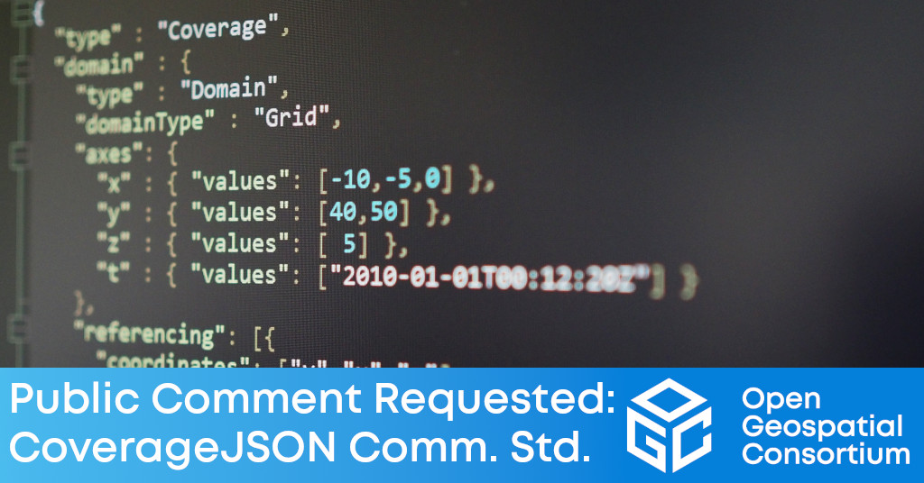 Photo of example CoverageJSON code