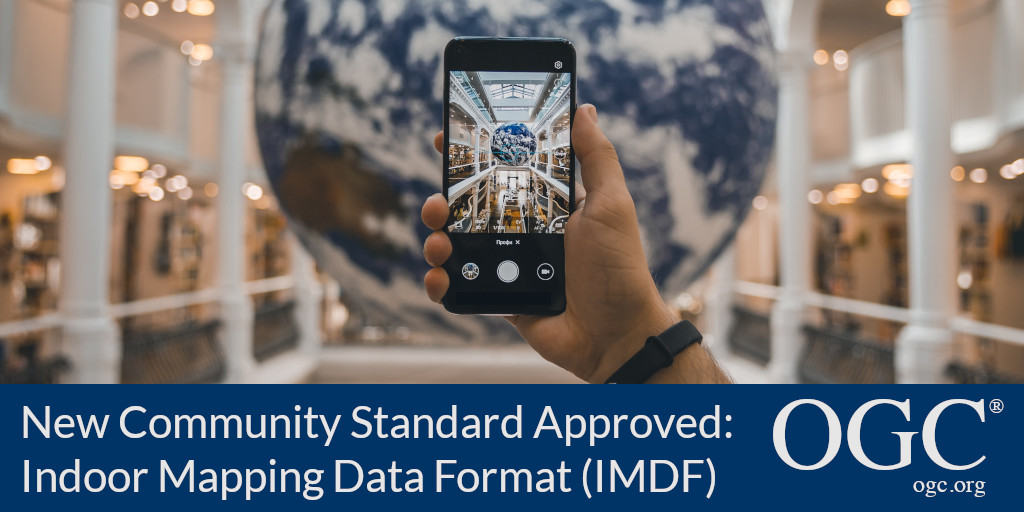 Banner announcing approval of Apple's IMDF as OGC Community Standard
