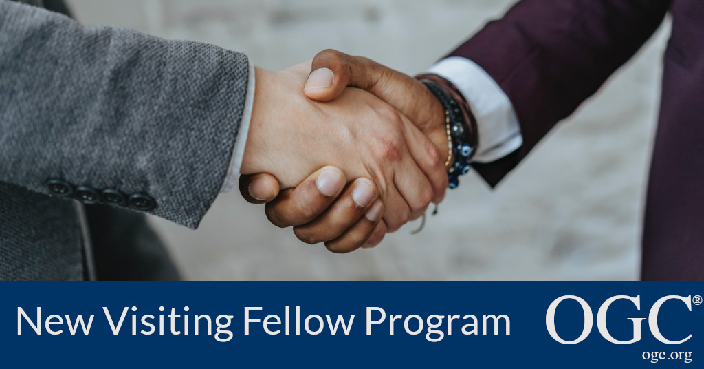 Banner announcing new OGC Visiting Fellow program